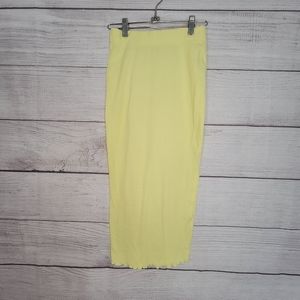 Ascot & Hart yellow ribbed skirt